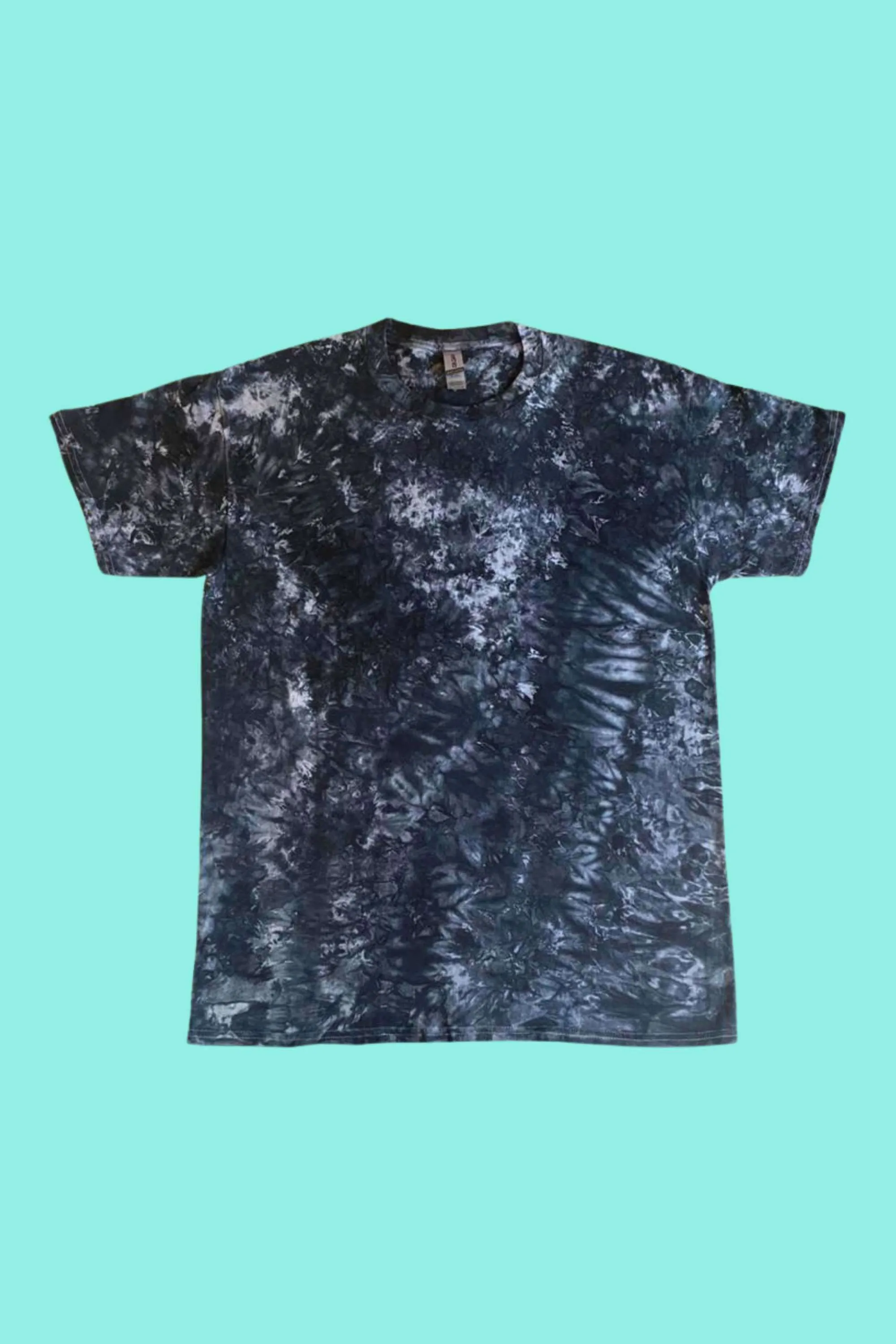 Starry Night Black Tie Dye Cotton T-Shirt