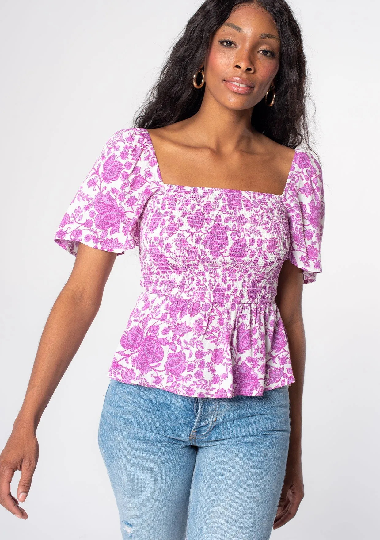 Sweet Talker Smocked Top
