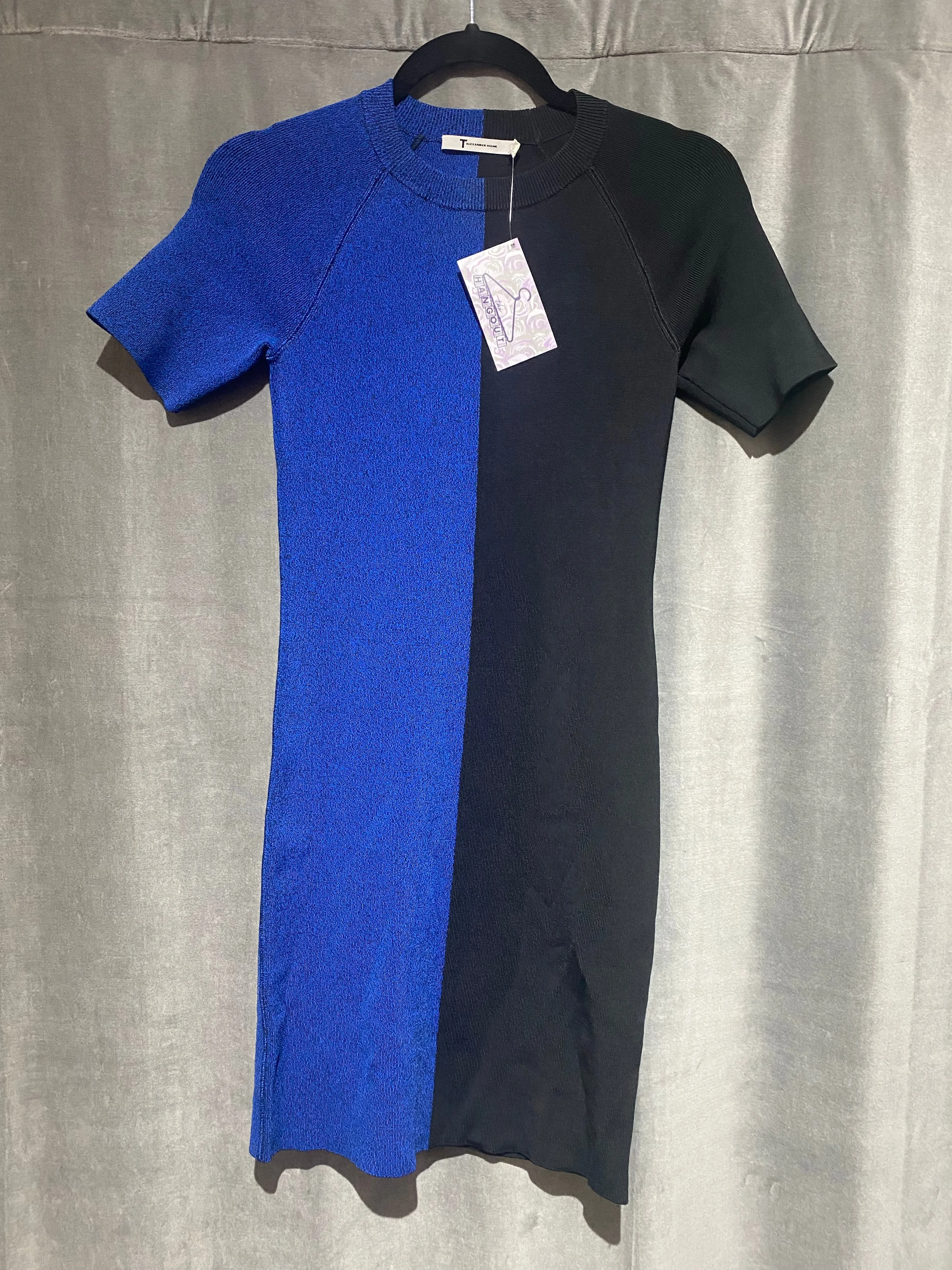 T Alexander Wang Crewneck Shortsleeve Bodycon Crewneck Dress