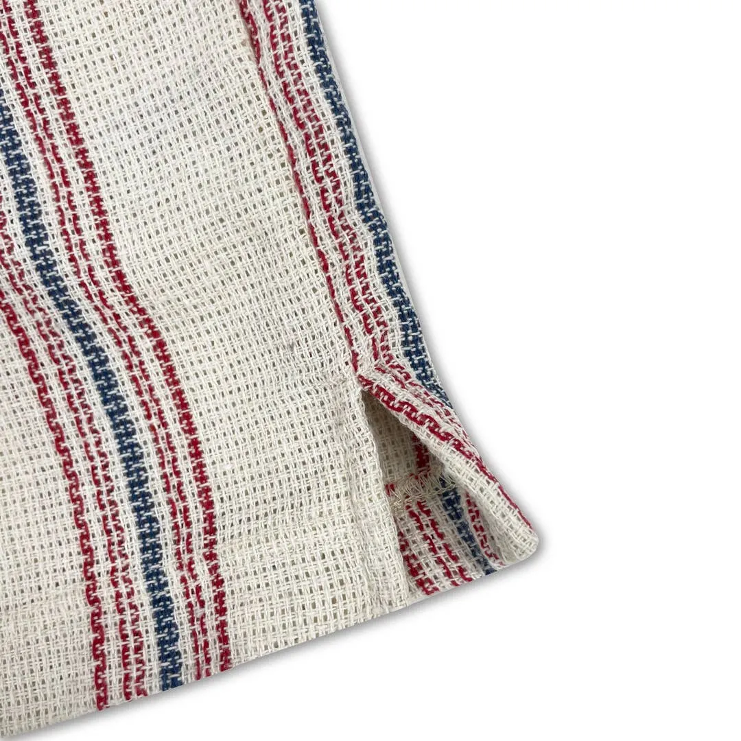 Textured Striped Top- Red/Cream