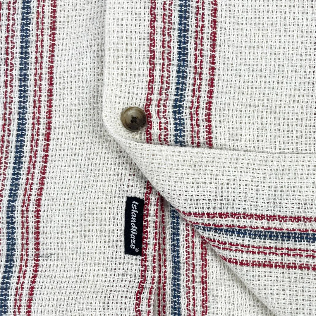 Textured Striped Top- Red/Cream