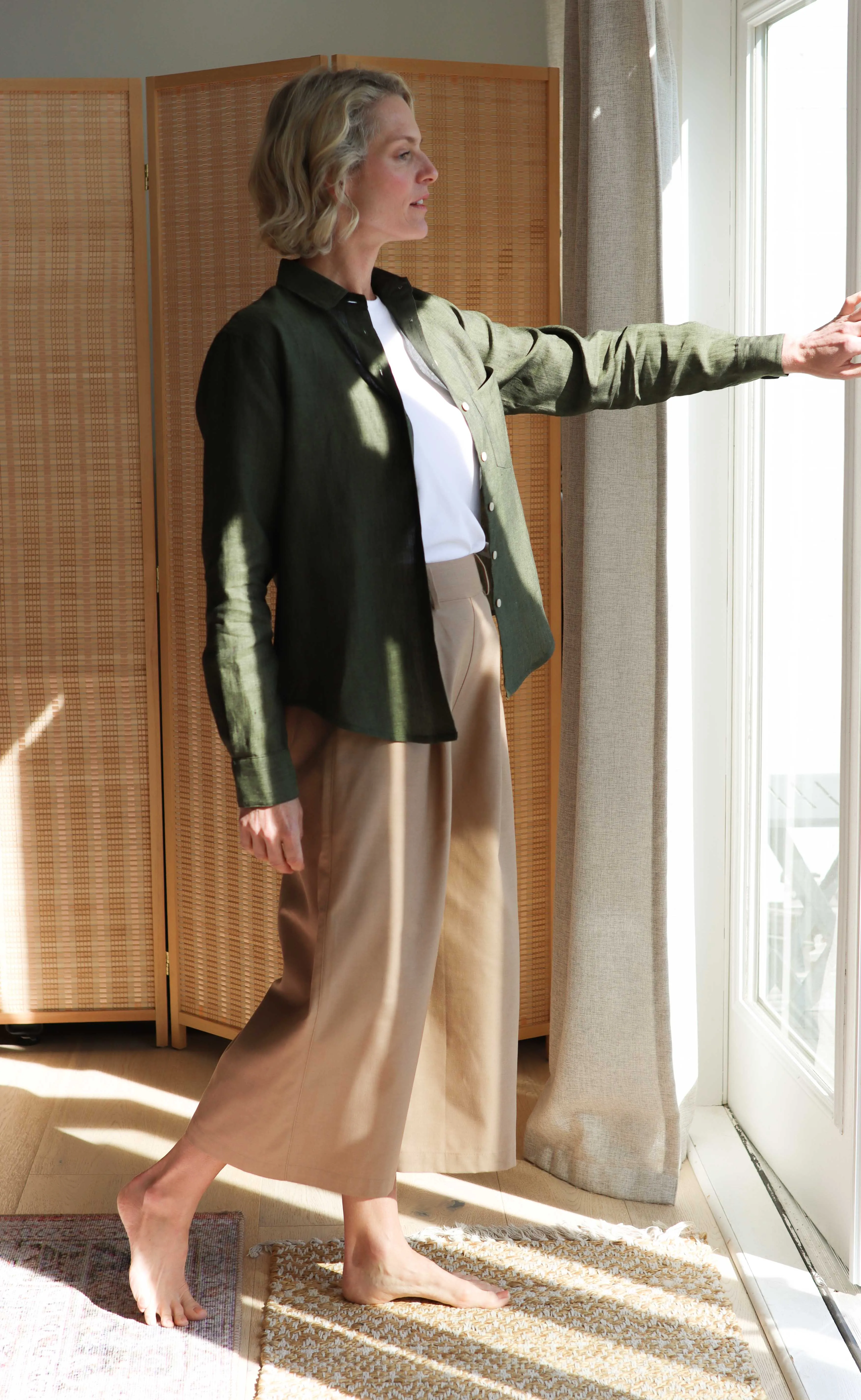 The Friend - Proper Fit - Dark Moss 100% Linen