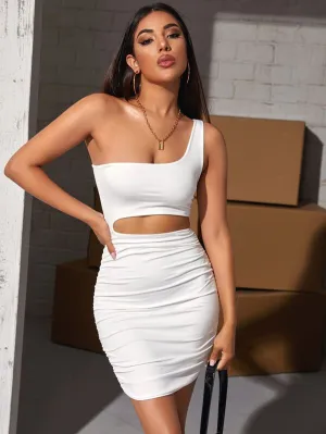 The One Shoulder Cutout Dress