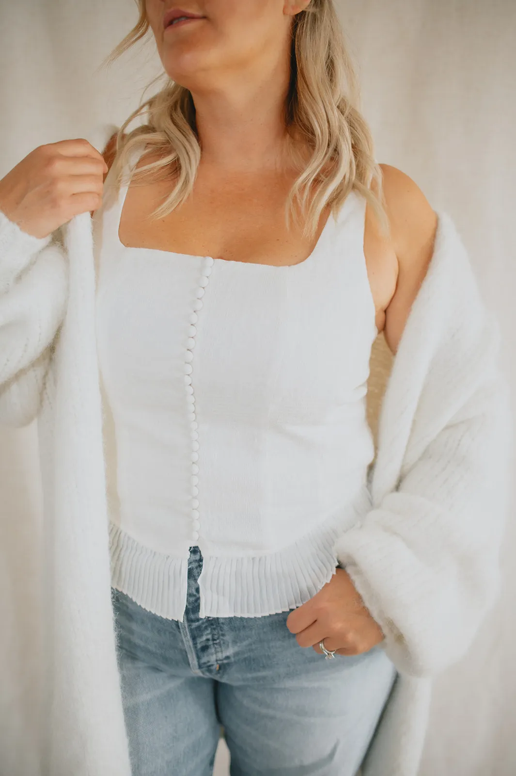 The Zinnia Top by Heartloom - Eggshell