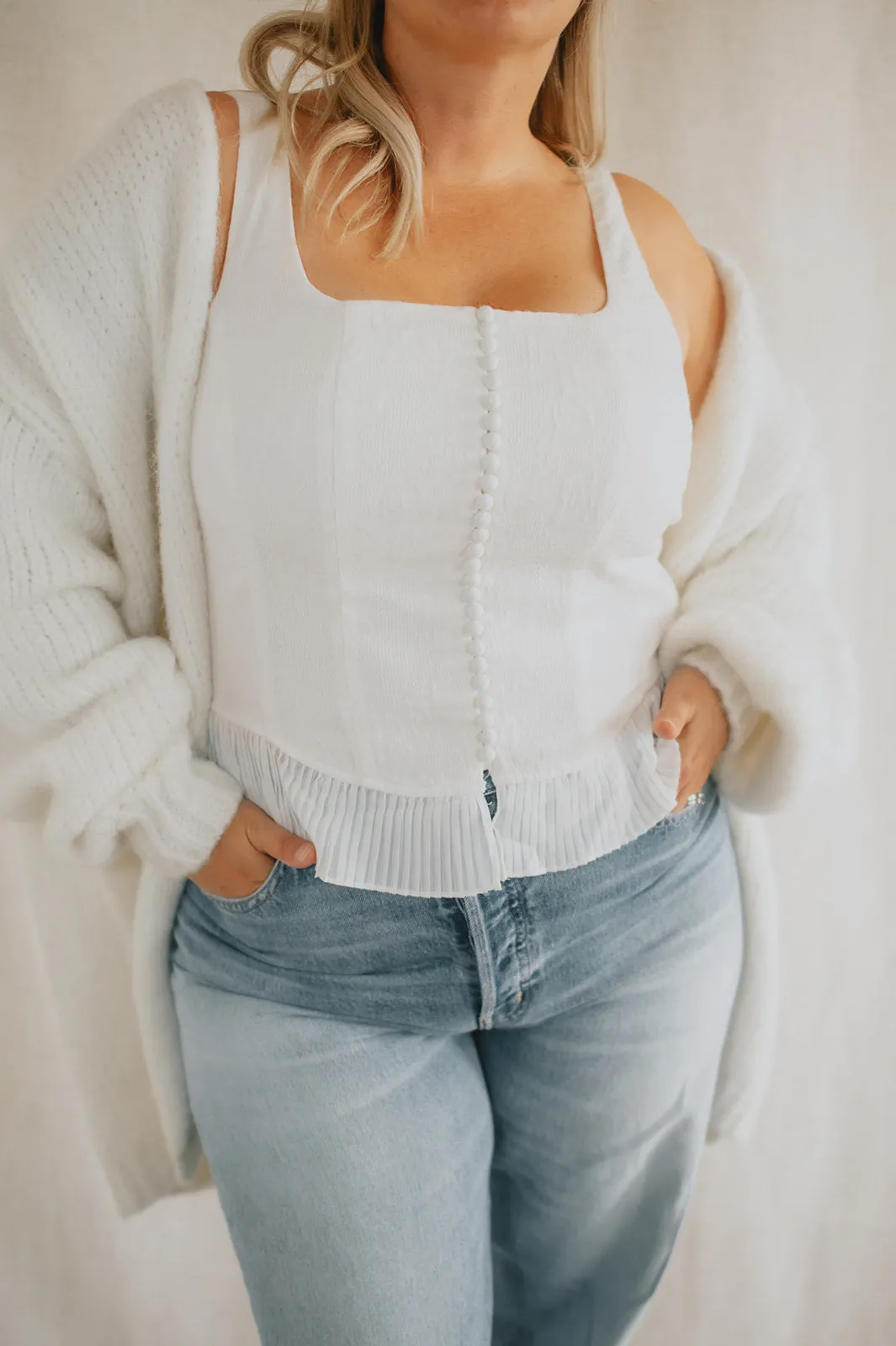 The Zinnia Top by Heartloom - Eggshell