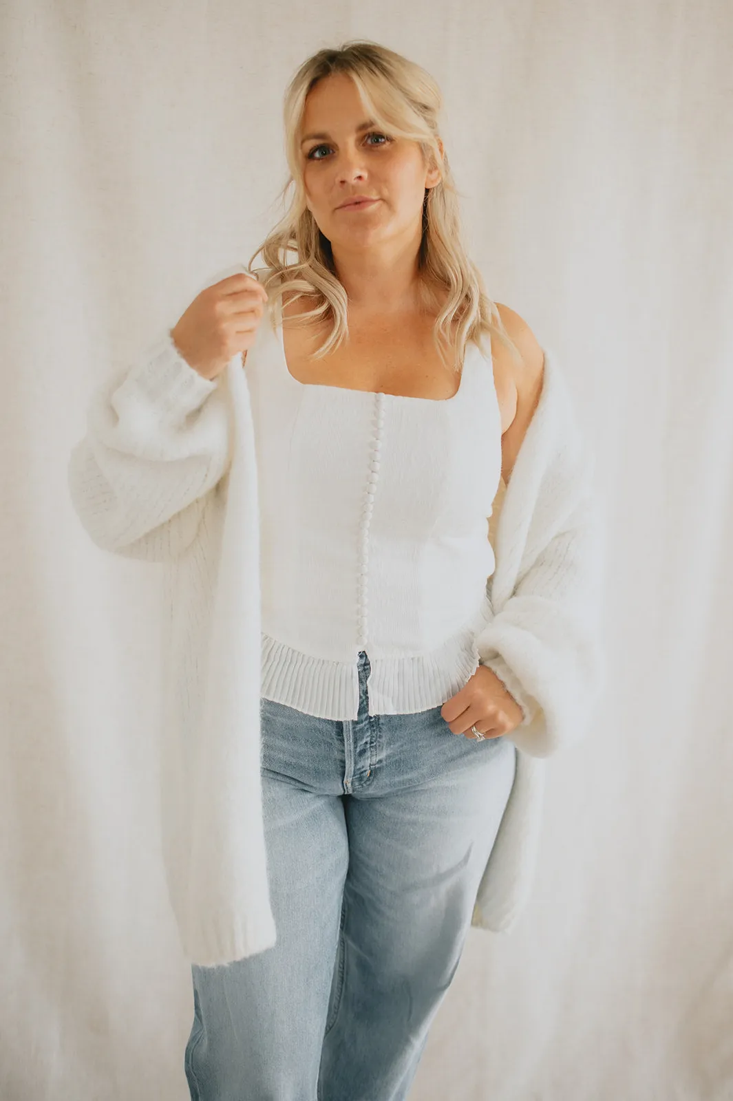 The Zinnia Top by Heartloom - Eggshell