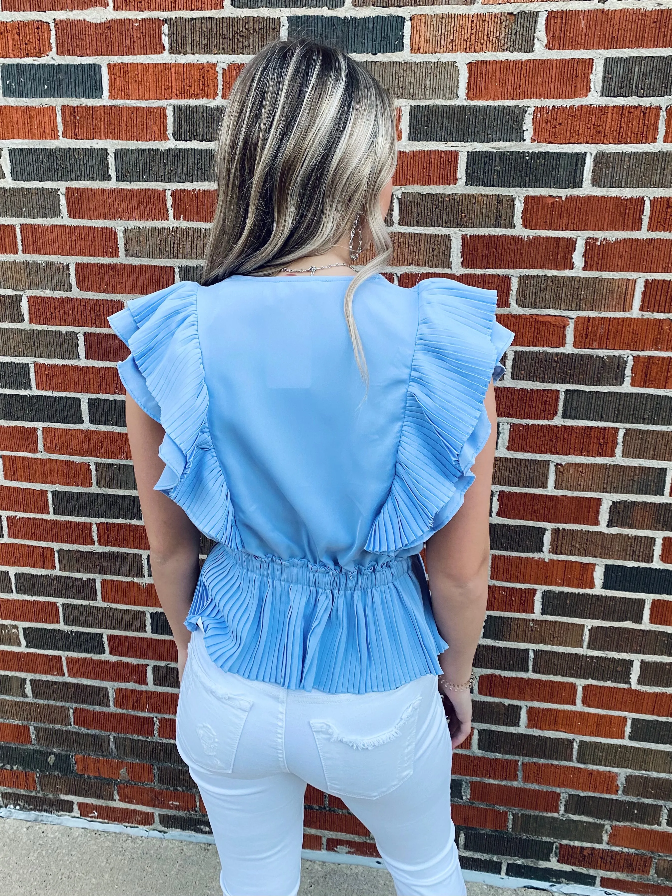 Timeless Beauty Top: Sky Blue