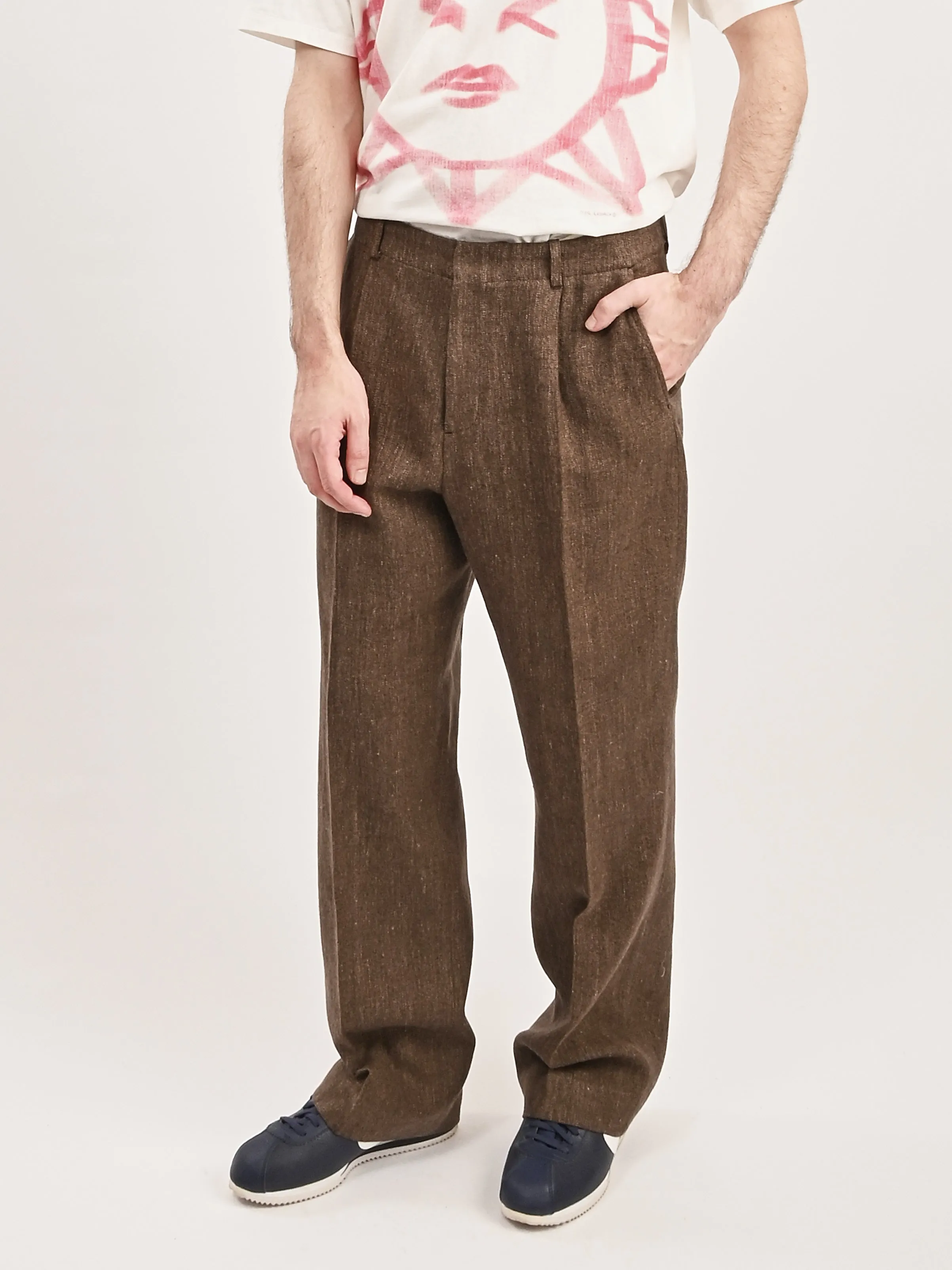 Tobacco Delave Linen Borrowed Chino