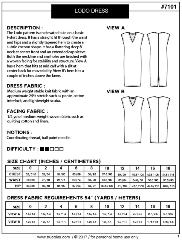 True Bias - Lodo Dress