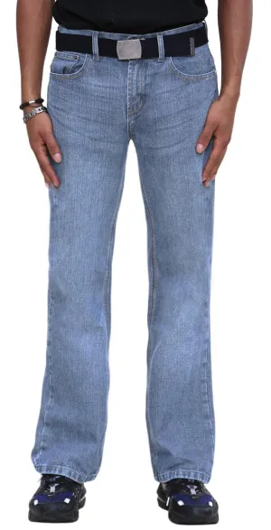True Face Men Straight Leg Jeans With Free Belt