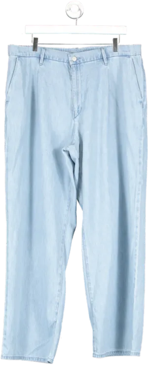 Uniqlo Blue Wide Leg Straight Jeans W34
