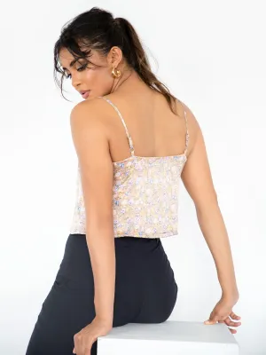 V Neck Crop Cami Top