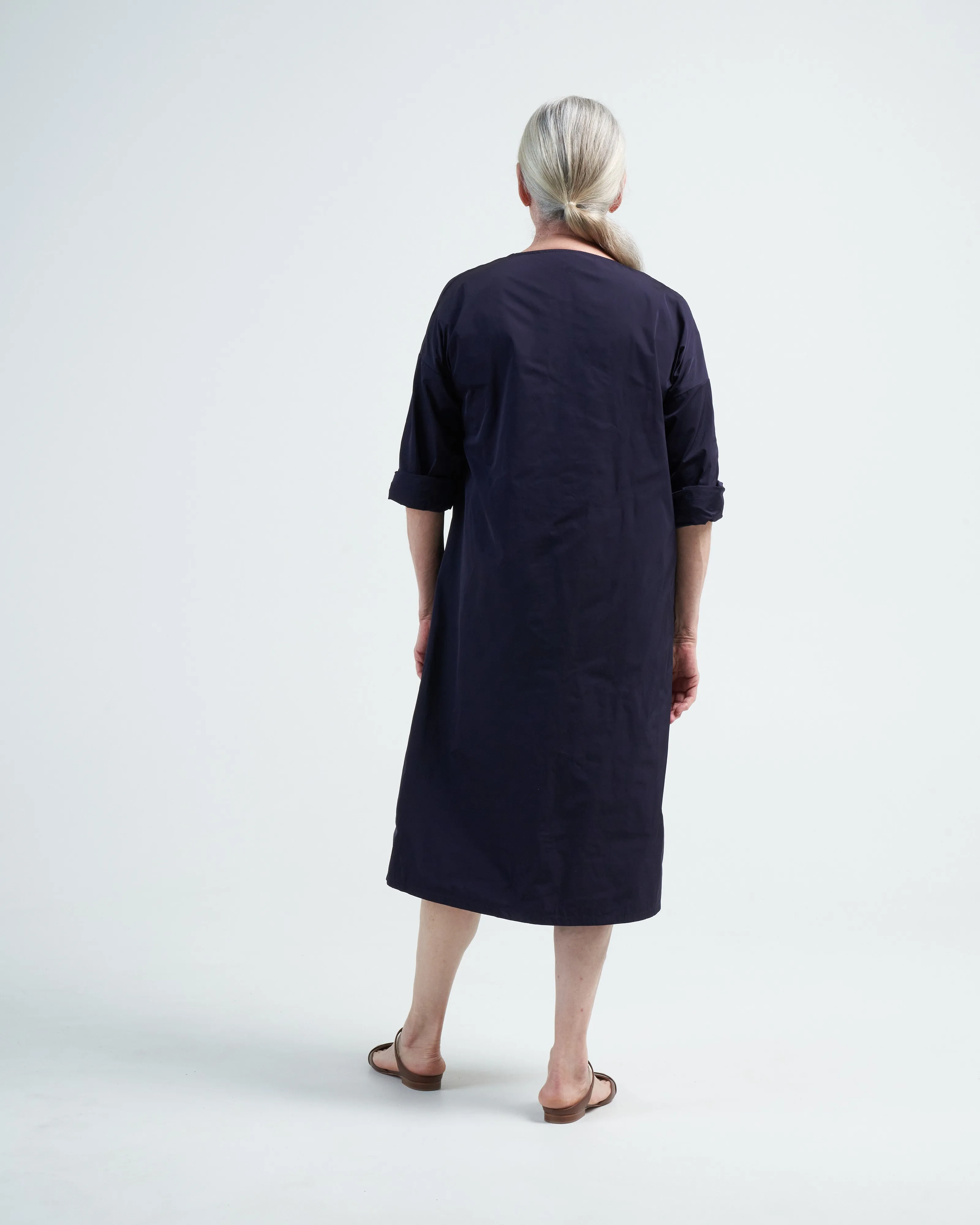 v neck shirt dress - blackberry