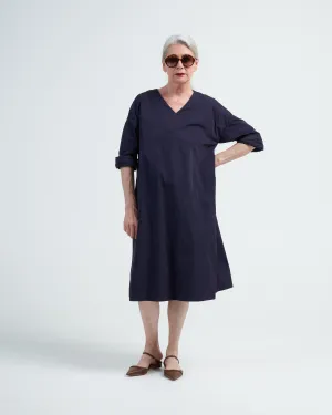 v neck shirt dress - blackberry