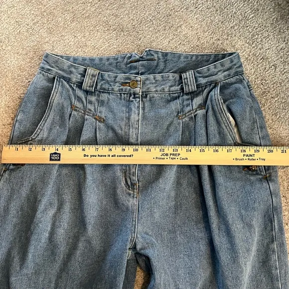 Vintage 80's Gitano 20 34 x 25 Jeans  High Waisted Mom Jeans Tapered Pleats