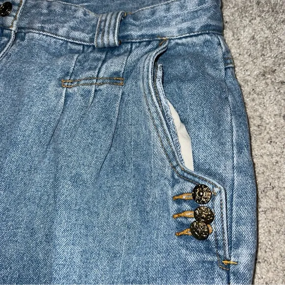 Vintage 80's Gitano 20 34 x 25 Jeans  High Waisted Mom Jeans Tapered Pleats