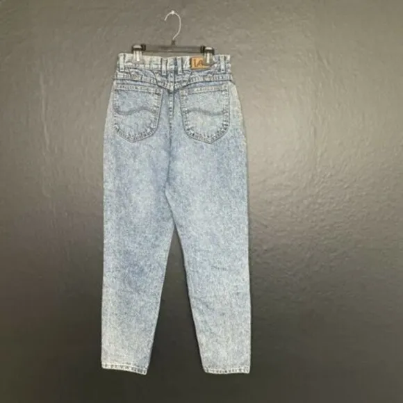 Vintage Lee Acid Wash Tapered Leg High Rise Mom Jeans Women’s size 10 Medium