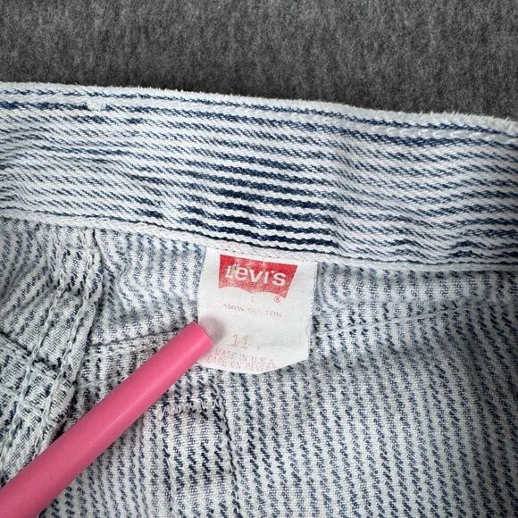 Vintage Levis 900 Series Jeans Women's 11 Blue High Rise Mom Pinstripe USA 80s