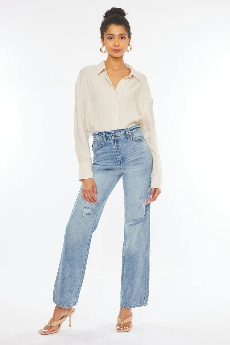 Wanda Ultra High Rise 90's Straight Leg Jeans
