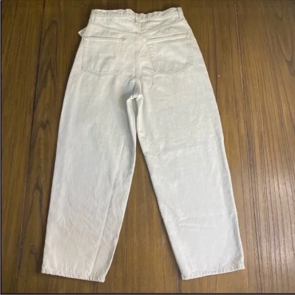 We The Free high rise relaxed light wash tapered mom jean