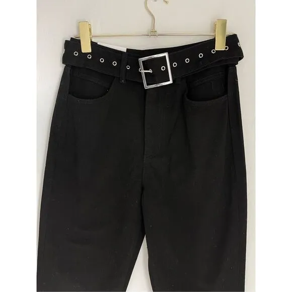 WEWOREWHAT Cut Out Straight Leg Twill Denim Jeans Size 27 NEW