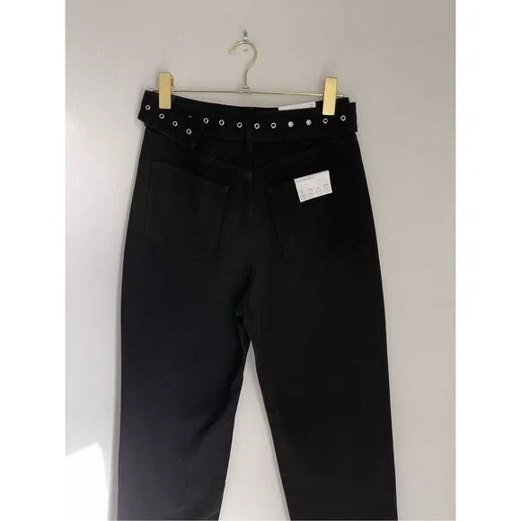 WEWOREWHAT Cut Out Straight Leg Twill Denim Jeans Size 27 NEW