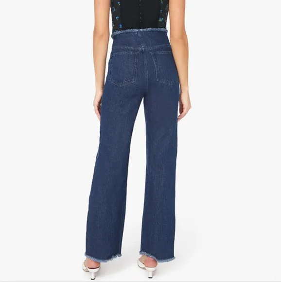WeWoreWhat Frayed WB straight jeans