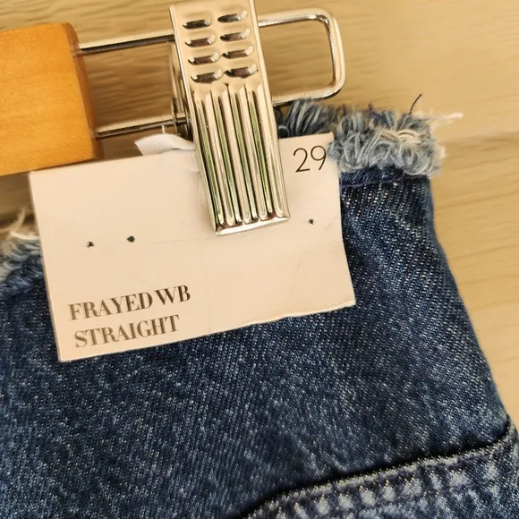 WeWoreWhat Frayed WB straight jeans