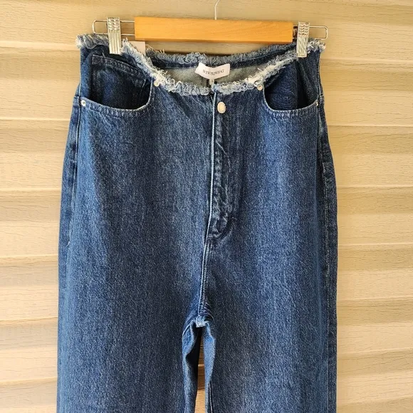 WeWoreWhat Frayed WB straight jeans