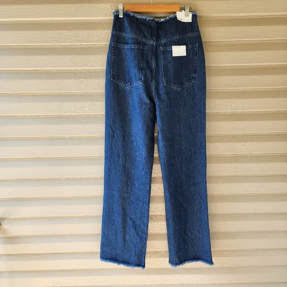 WeWoreWhat Frayed WB straight jeans