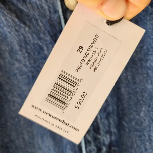 WeWoreWhat Frayed WB straight jeans