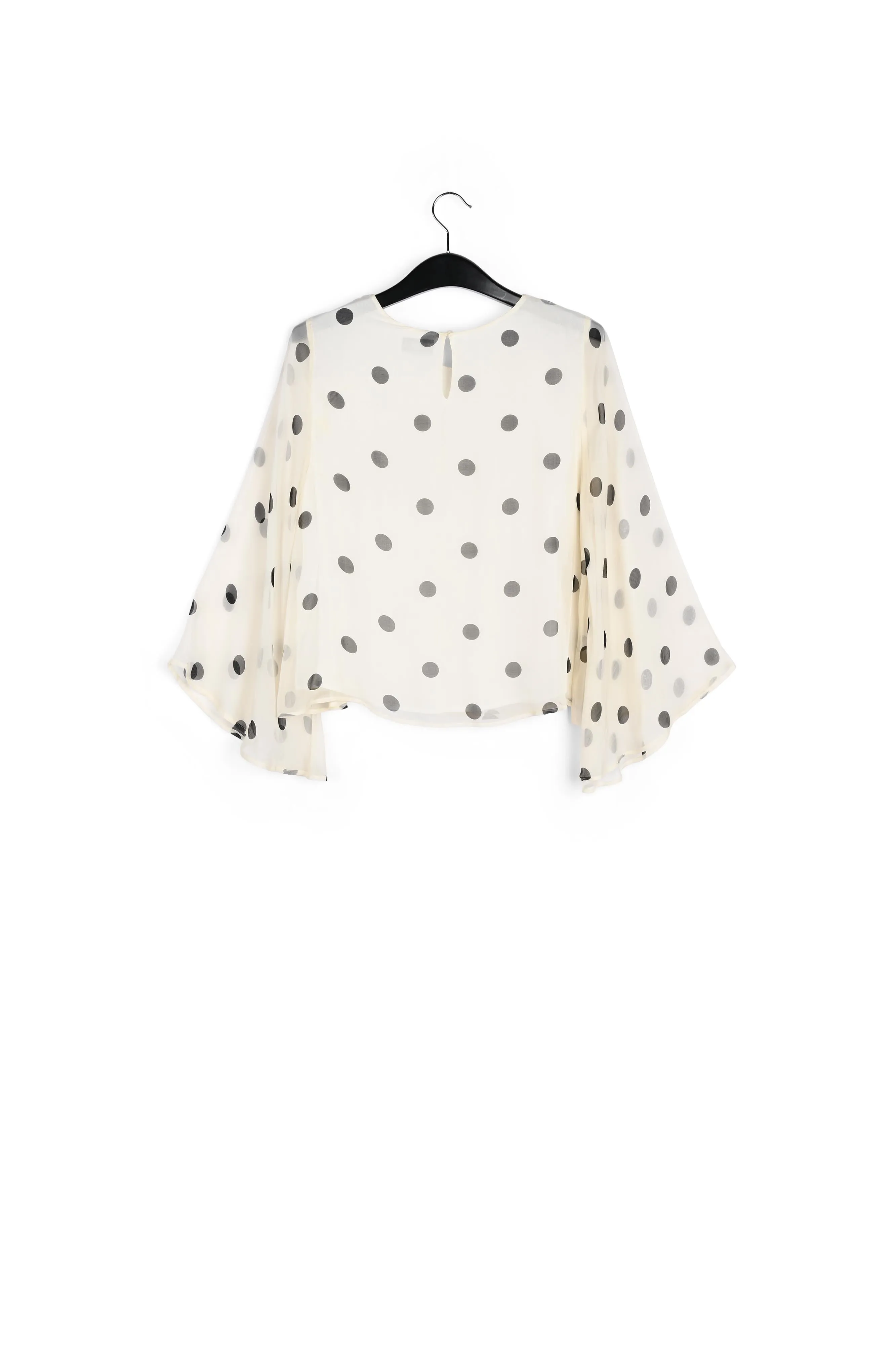 White blouse with dots