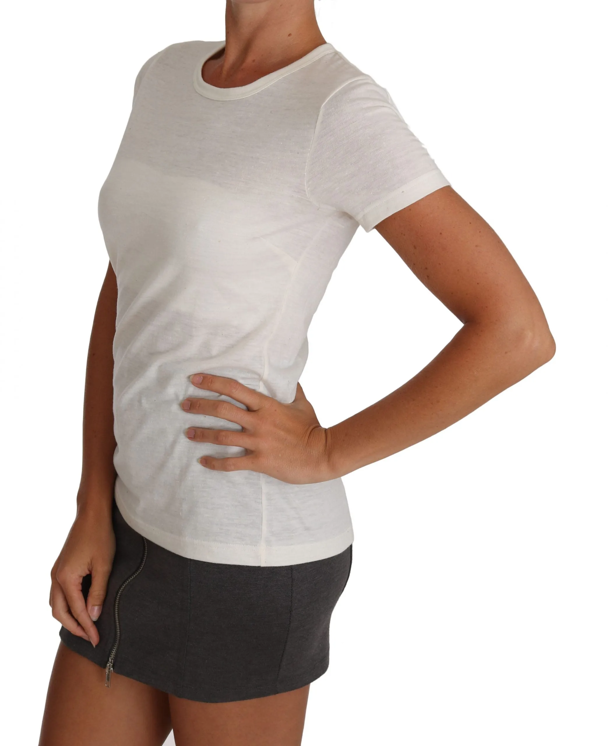 White Cotton Logo Short Sleeve T-shirt