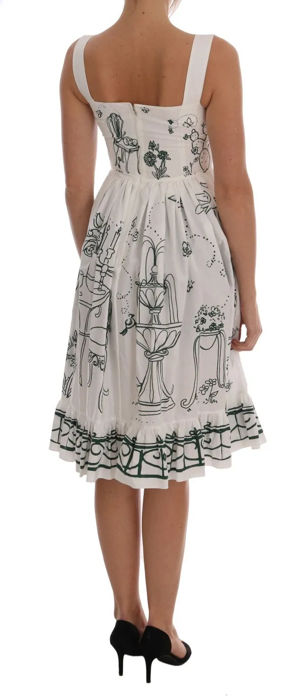 White Unique Garden Front Dress
