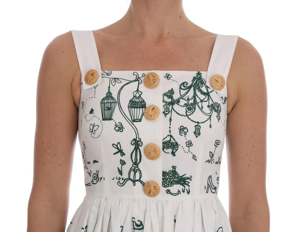 White Unique Garden Front Dress