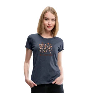 Women's 'Have a Spooky Day' Dancing Skeletons Premium Tee: Bone-Jiggling Style for the Halloween Enthusiast