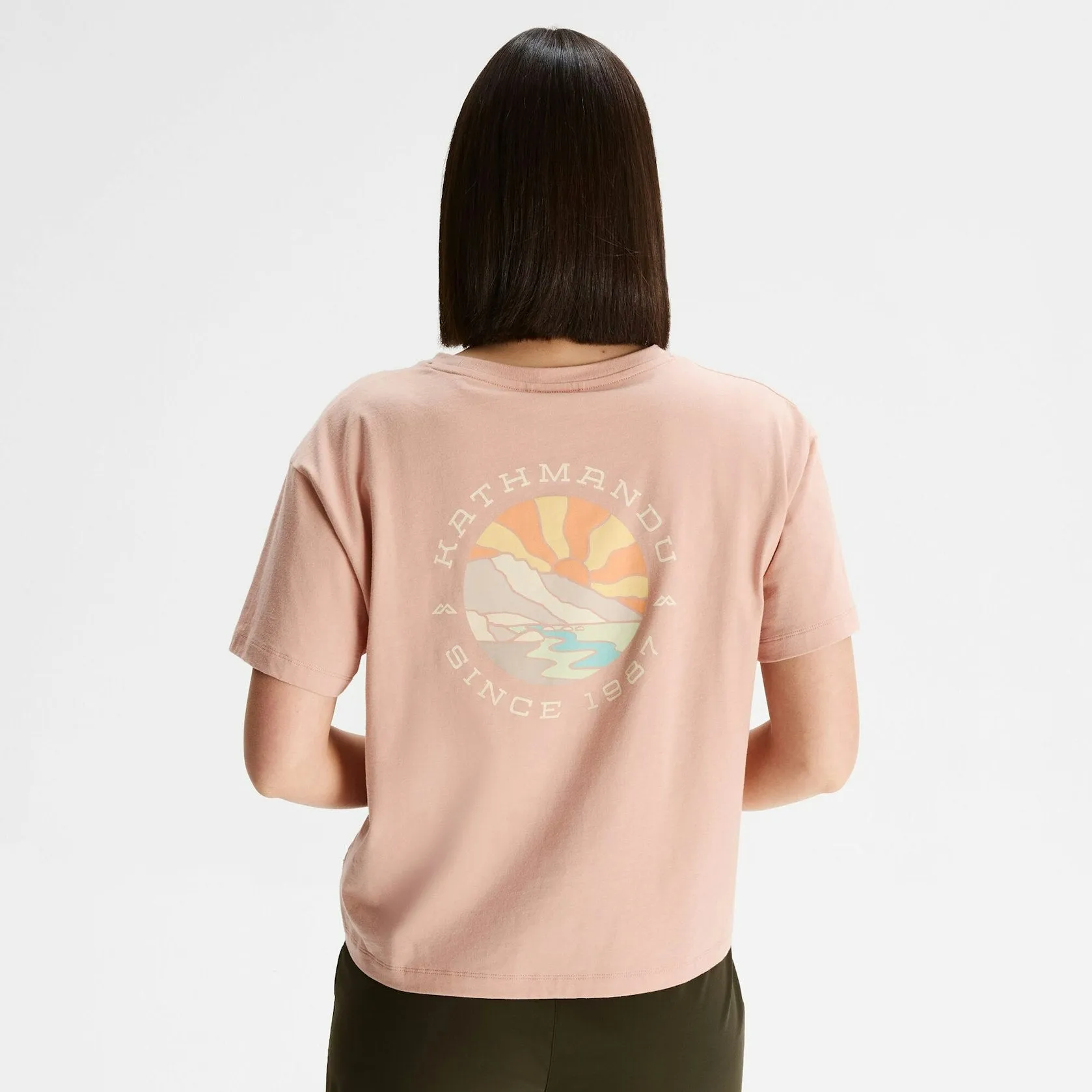 Women's Kathmandu Logo Sunburst Organic Cotton T-shirt