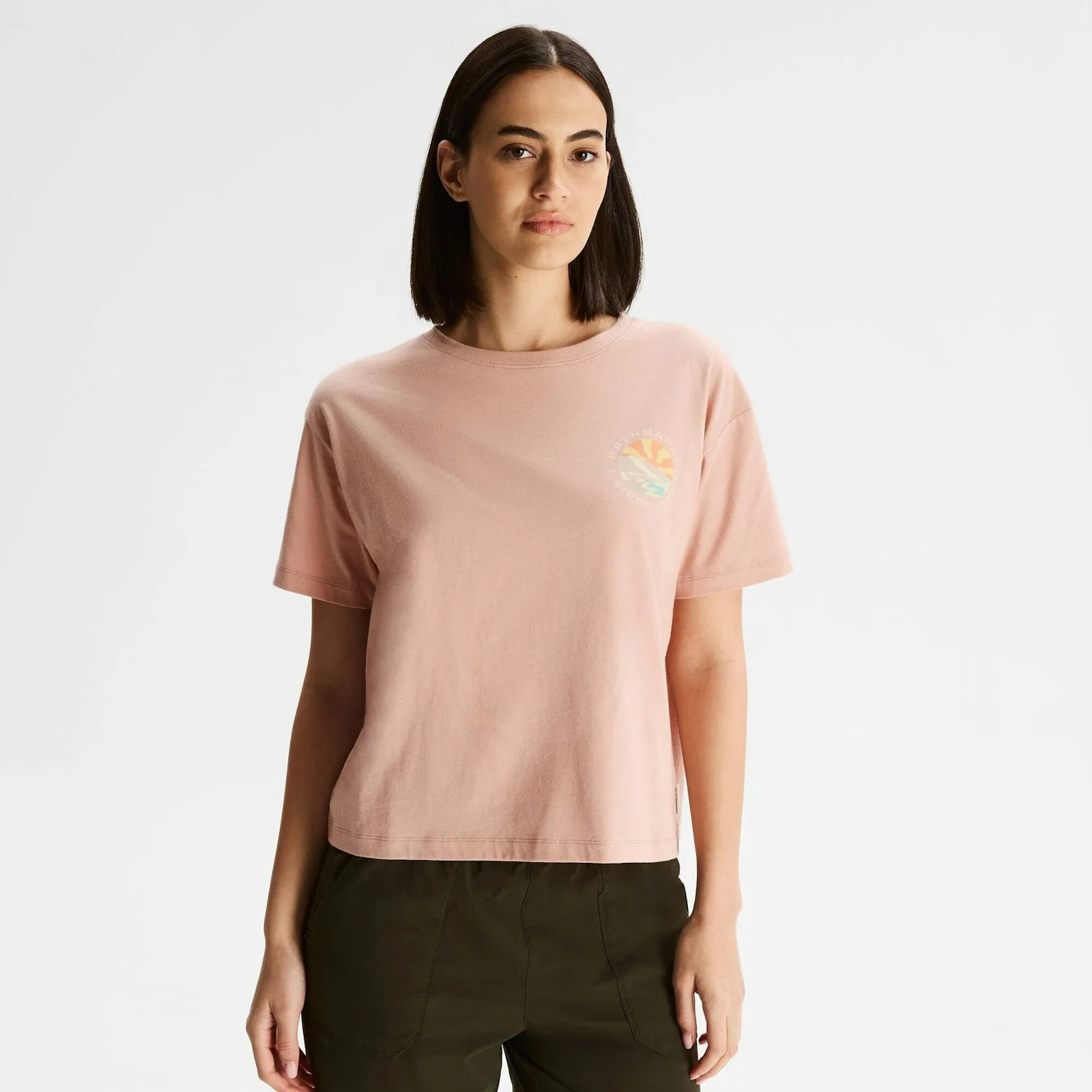 Women's Kathmandu Logo Sunburst Organic Cotton T-shirt