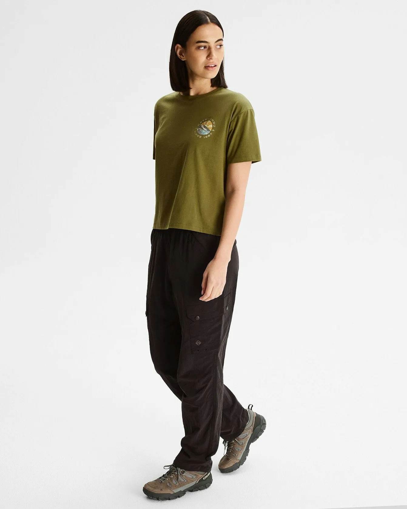 Women's Kathmandu Logo Sunburst Organic Cotton T-shirt