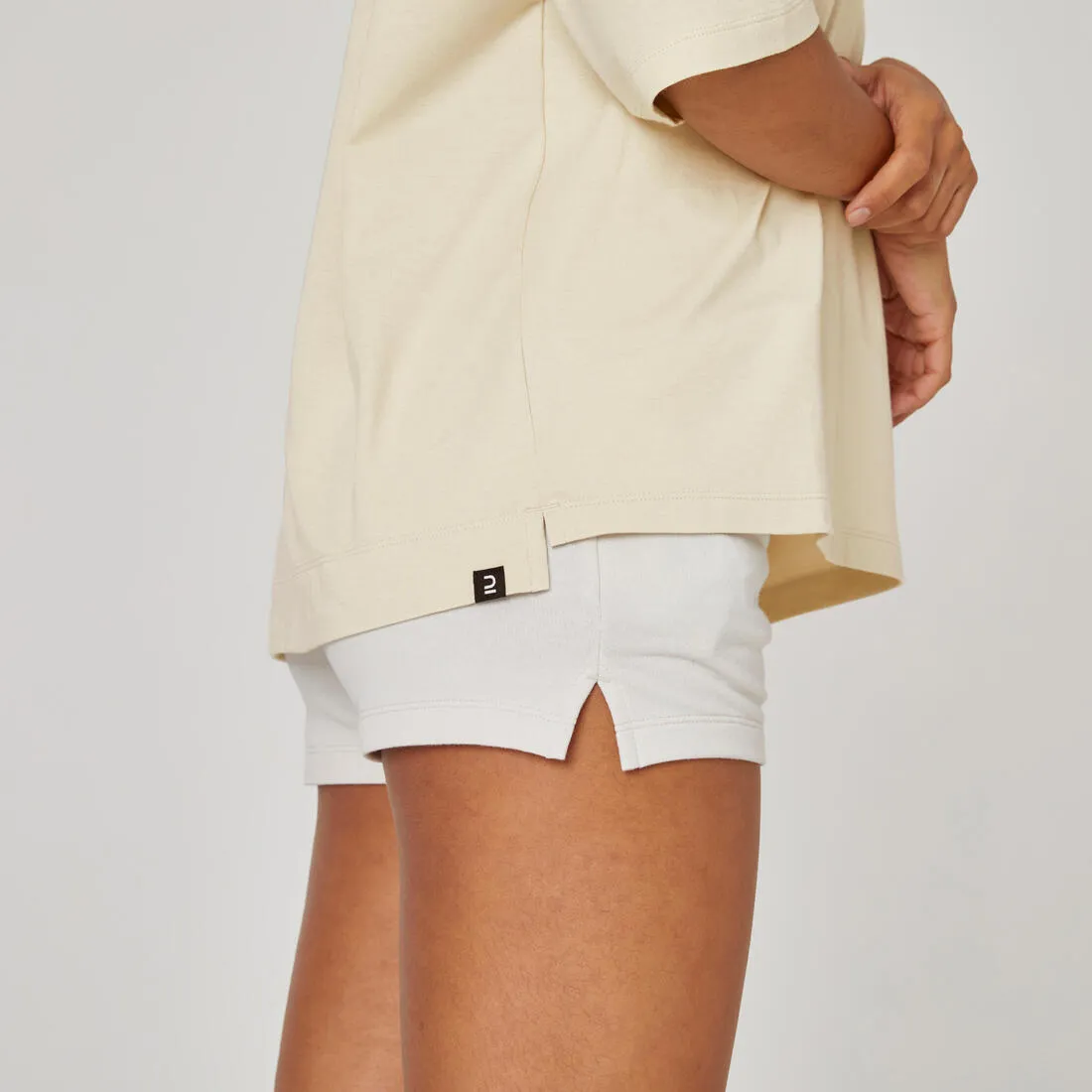 Women's Loose-Fit Fitness T-Shirt 520 - Linen