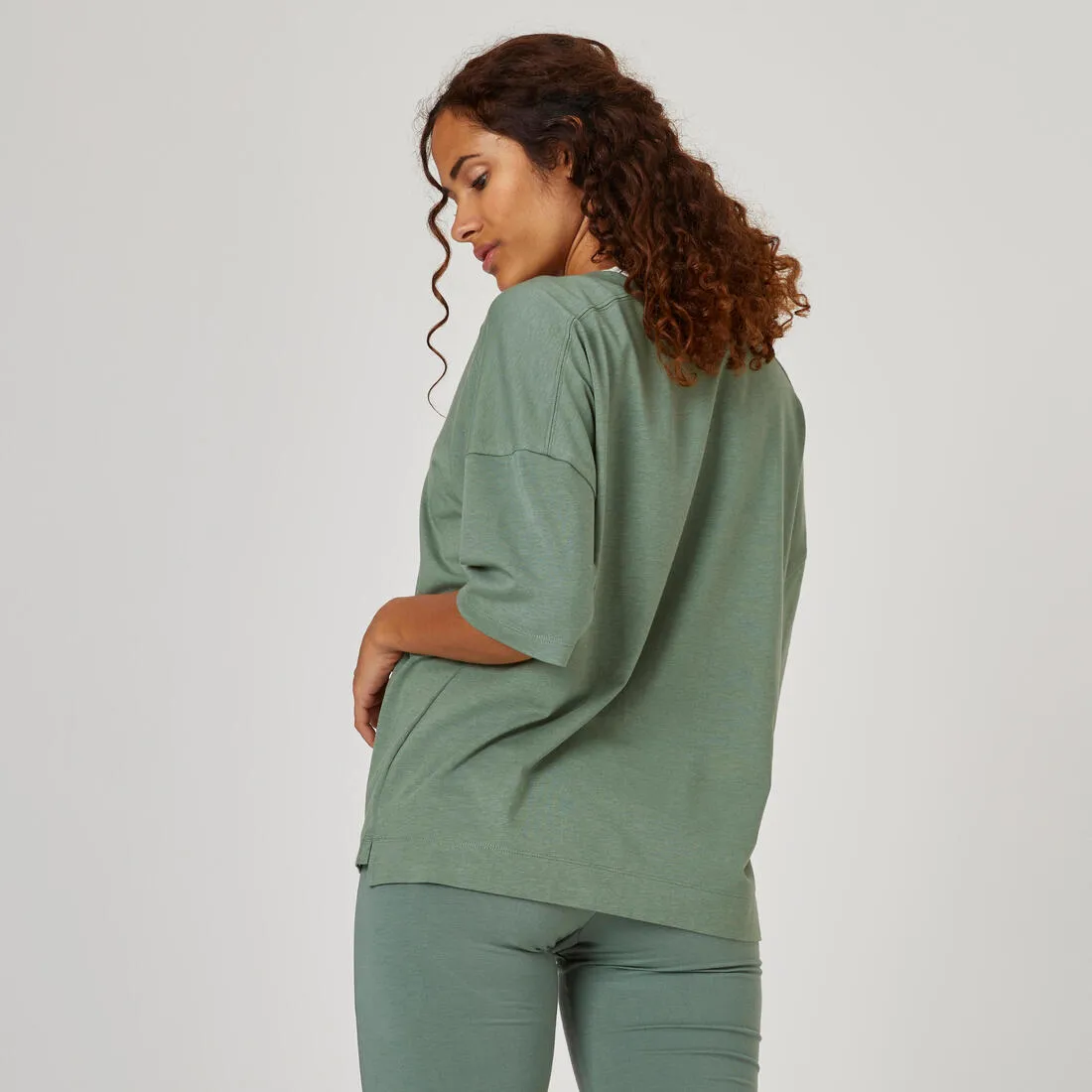 Women's Loose-Fit Fitness T-Shirt 520 - Linen