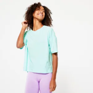Women's Loose-Fit Fitness T-Shirt 520 - Linen