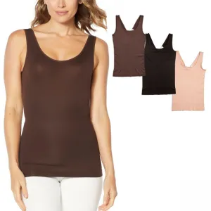 Yummie Women's 3 Pack Seamless 2-Way Shaping Tank Tops