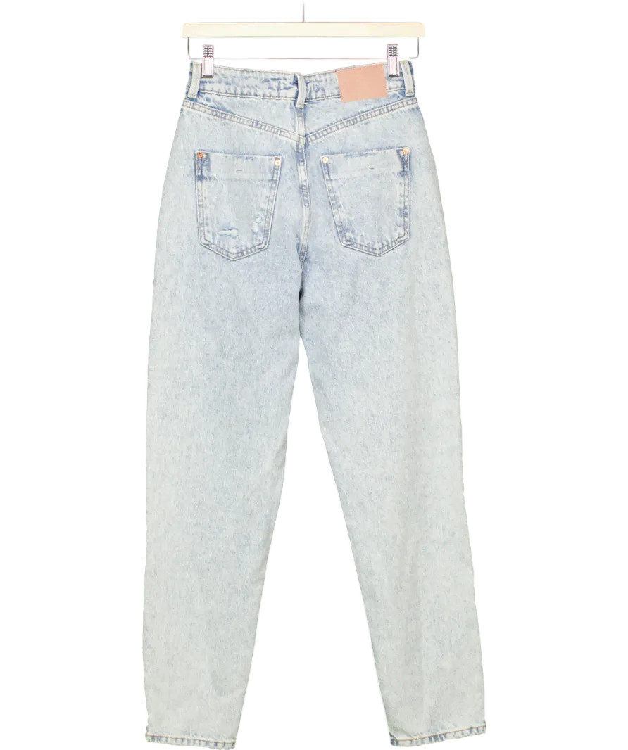 ZARA Blue High Waist Mom Jeans UK 6